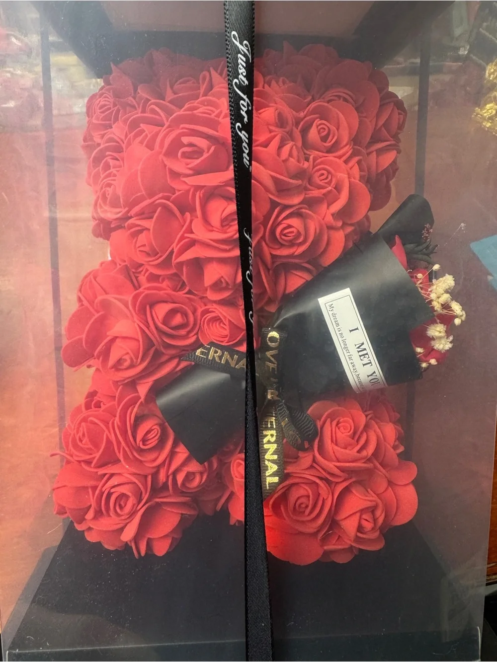 Red Rose Bear with Mini Bouquetci